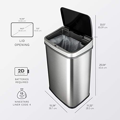 13 Gal Motion Sensor Trash Can K146038