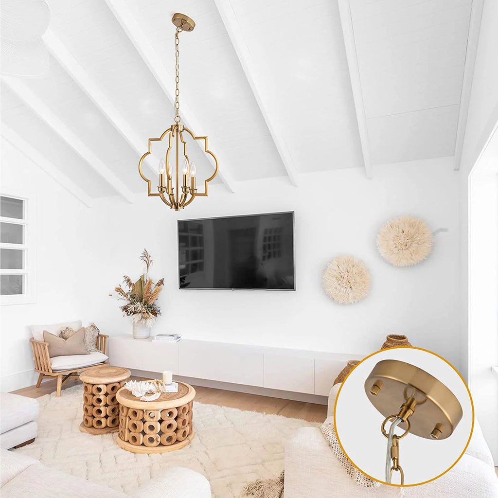Gold 4 Light Chandelier Z880