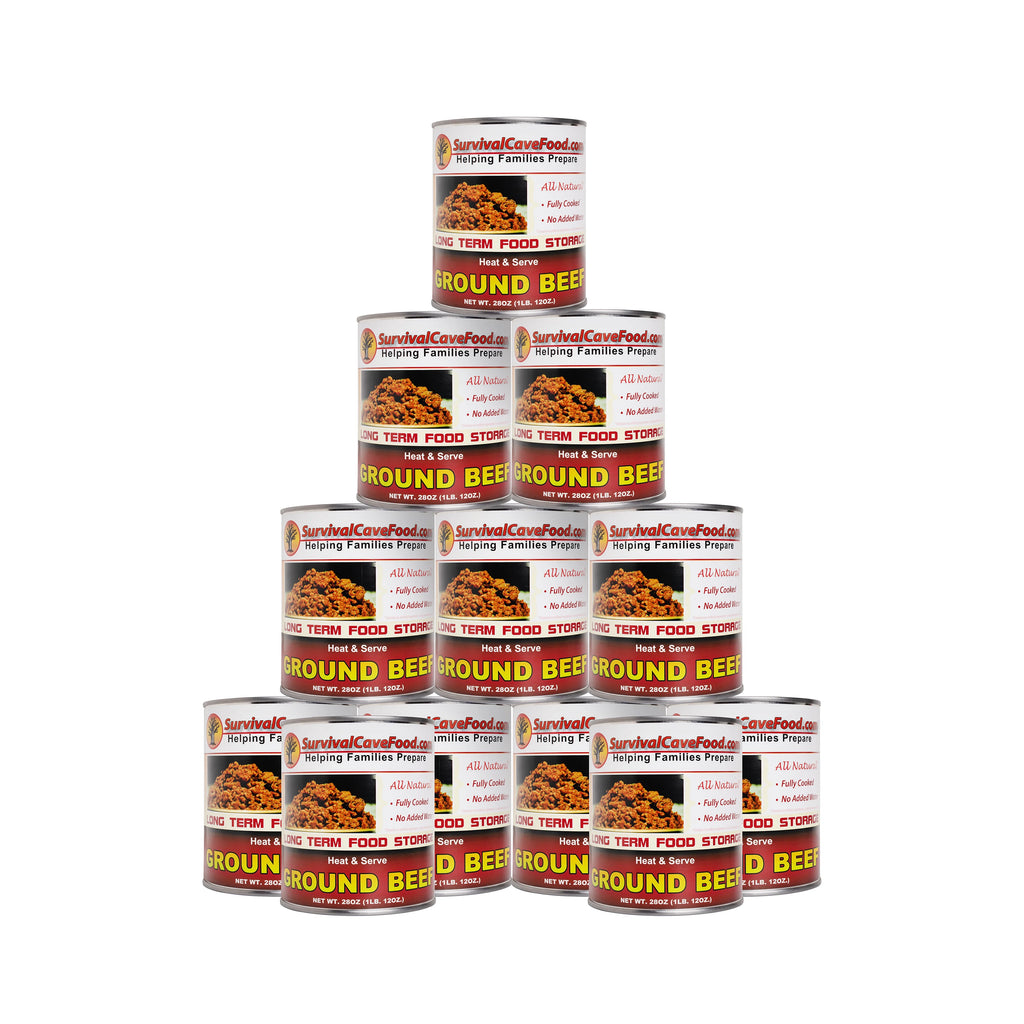 Canned Ground Beef 28 oz 12 cans E490
