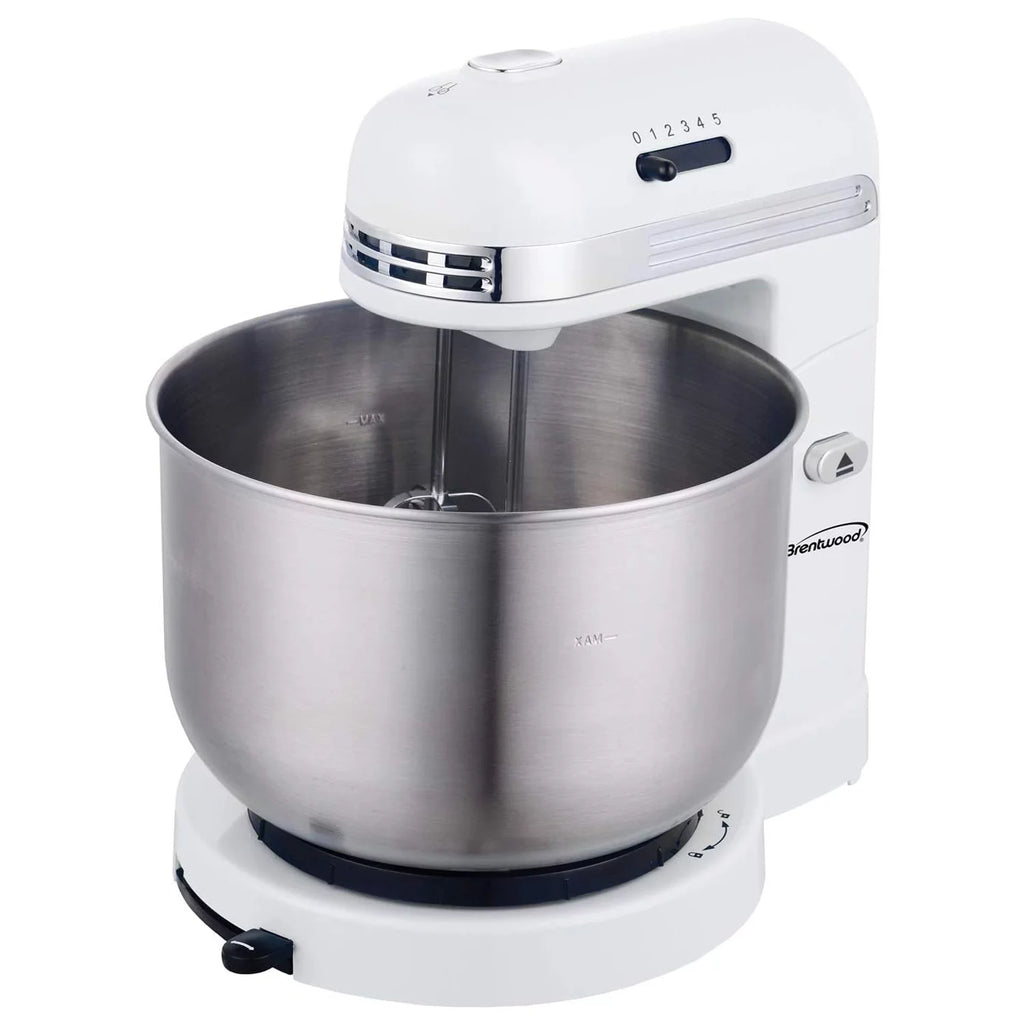 5-Speed Stand Mixer with 3.5 Qt Stainless Steel Bowl, White L172171