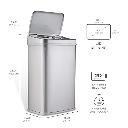 13 Gal Motion Sensor Trash Can K146038