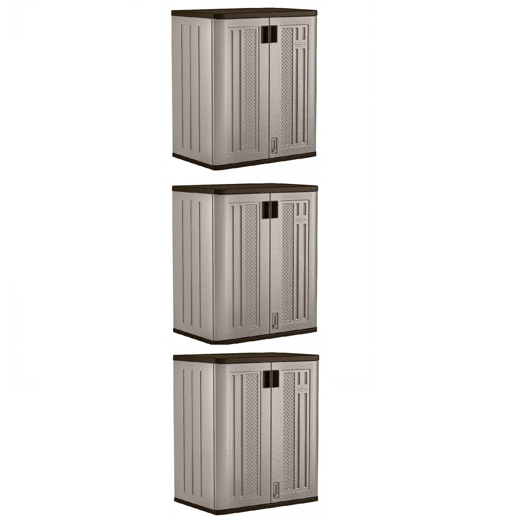 9 Cu ft Heavy Duty Resin Storage Cabinet 3 Pack D2115