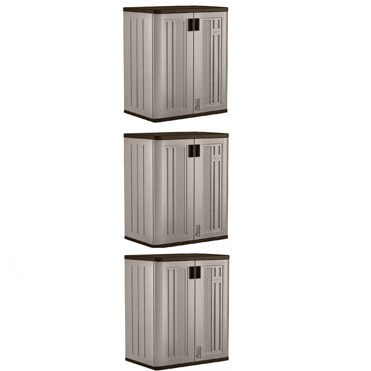 9 Cu ft Heavy Duty Resin Storage Cabinet 3 Pack D2115