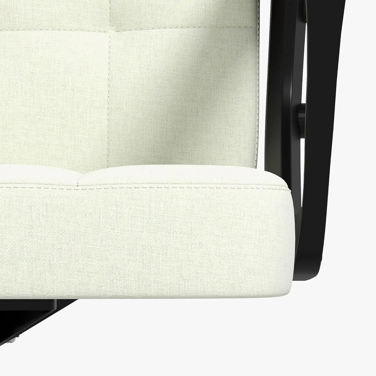 Cream White Fabric Office Chair with Arms R27969