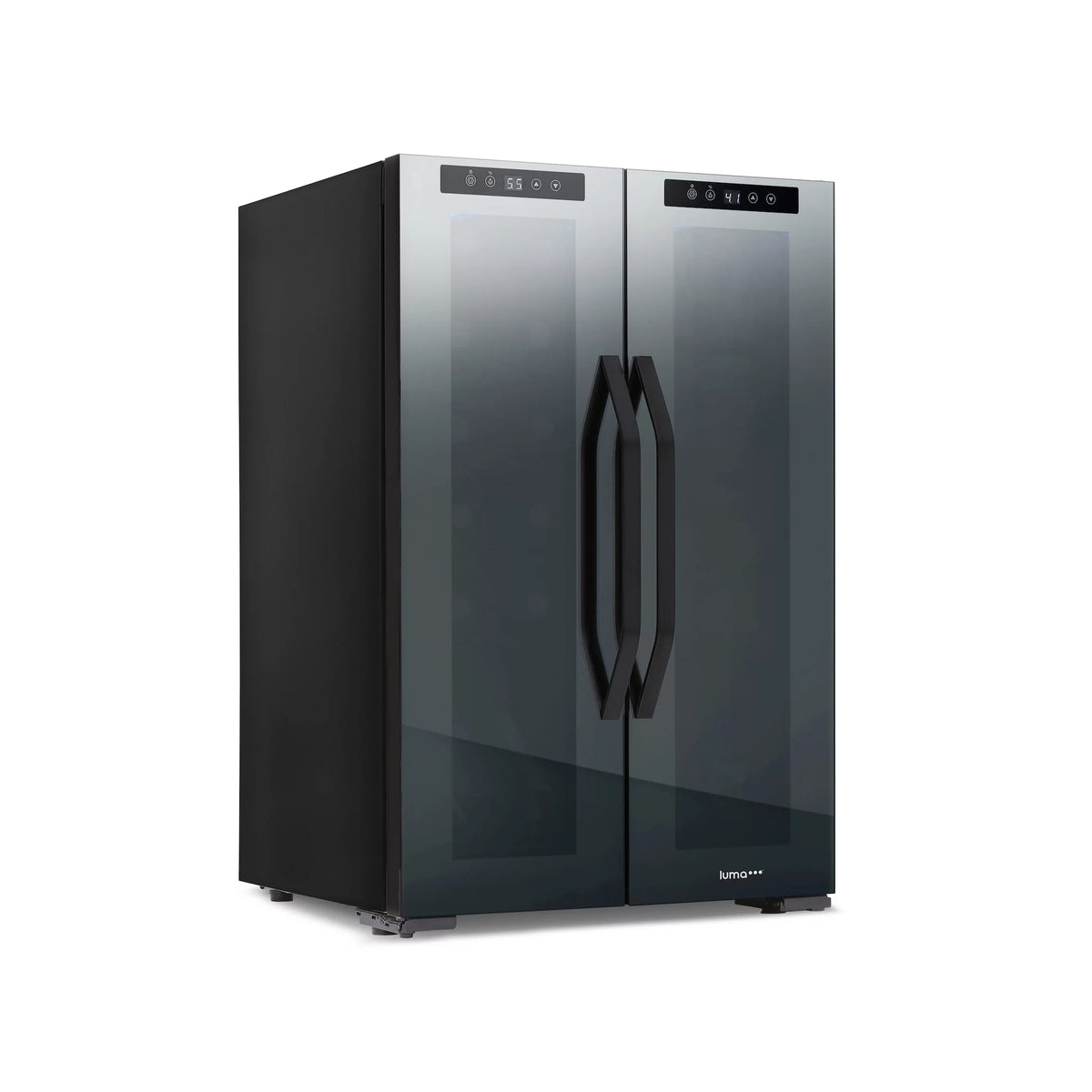 12 Bottle & 39 Can Dual Temperature Zones Wine Cooler Refrigerator Y39489