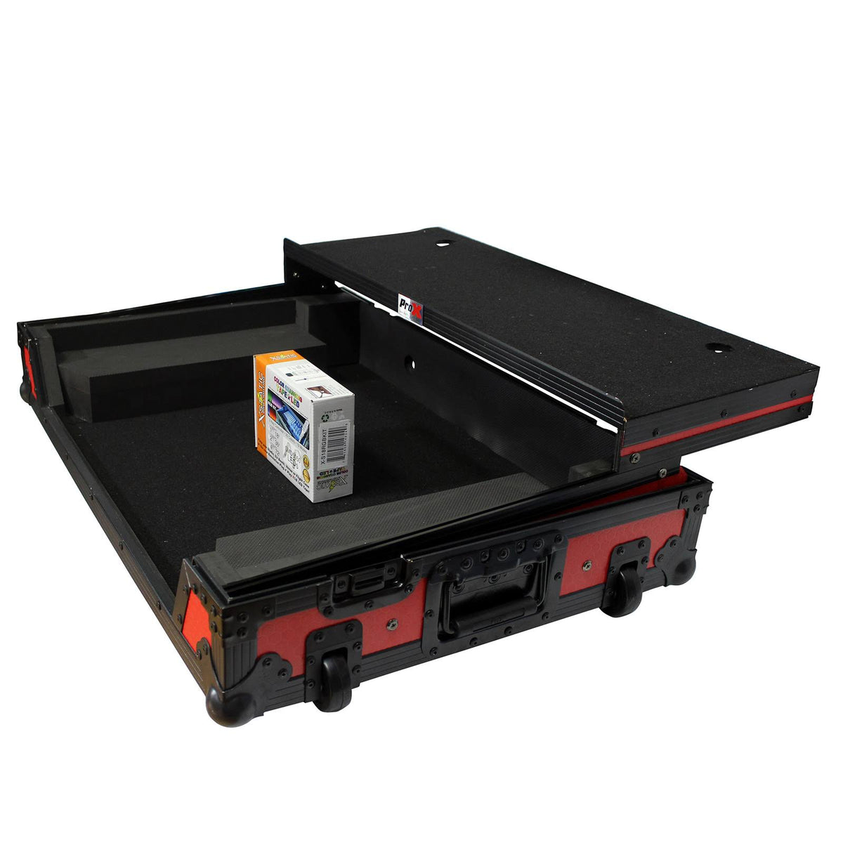 Red on Black Case with Shelf G144