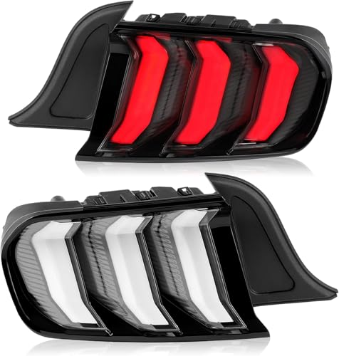 LED Tail Lights Assembly with Sequential Signal Light, Black Housing Clear Lens H960