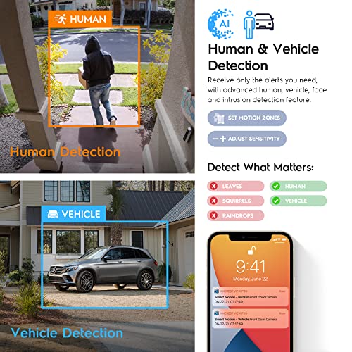 4K PoE Security Outdoor Turret Camera with Built-in Microphone F224