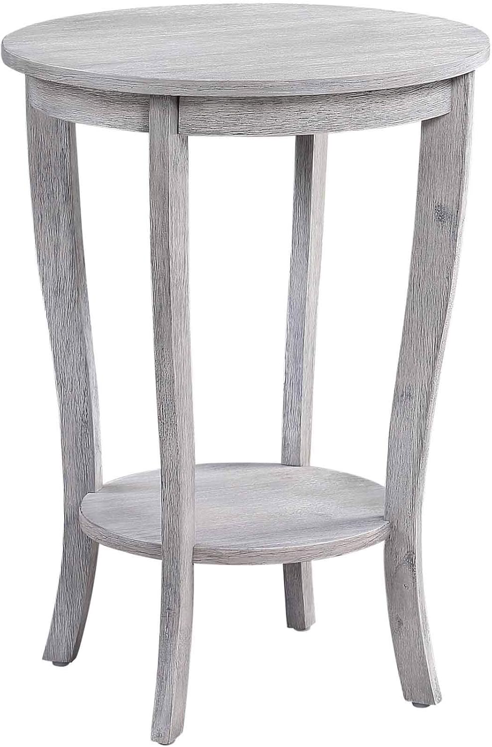 White Round End Table H4455