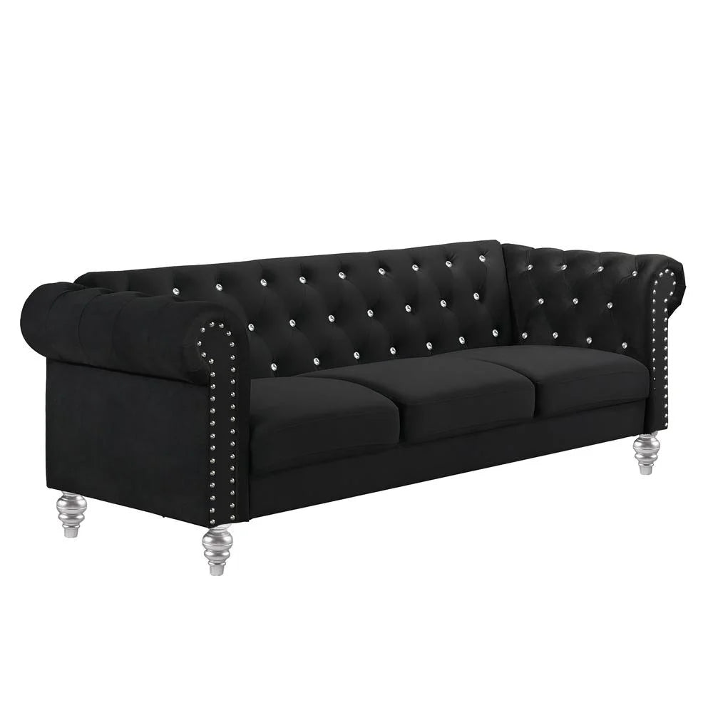 Black Velvet Sofa B124484
