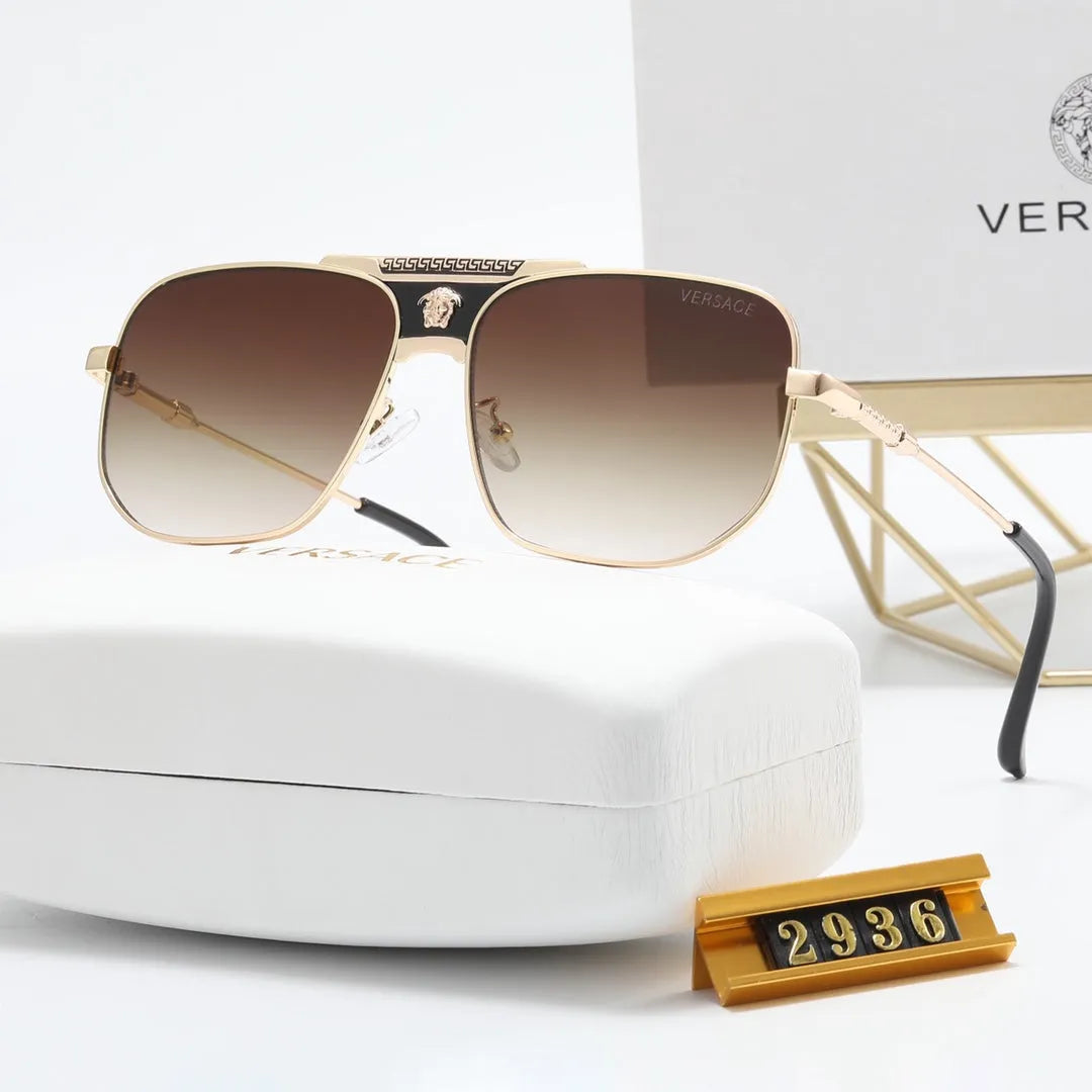 Round Stripe Printed Polarized Sunglasses V912609
