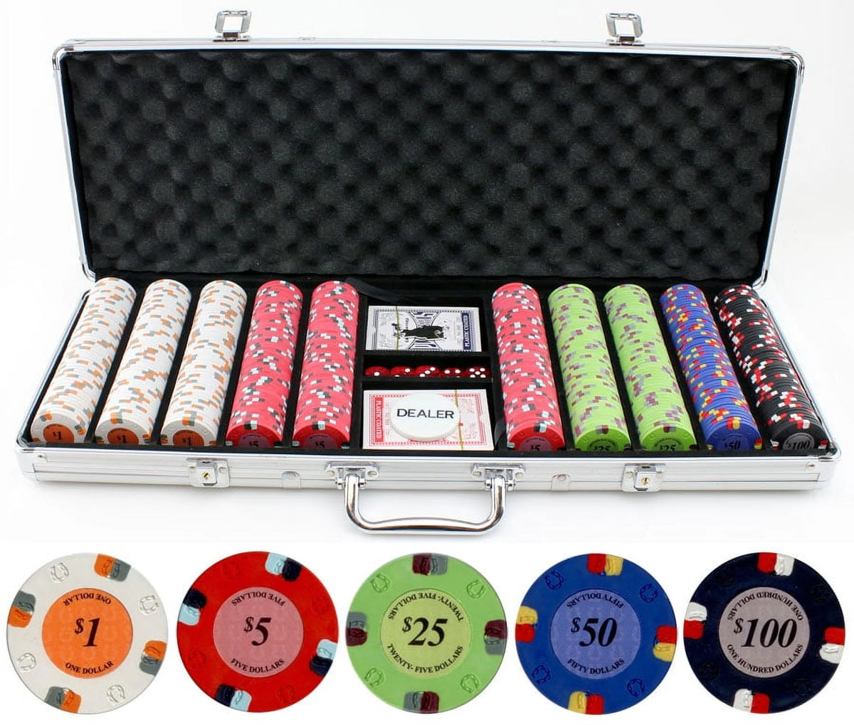 500pc Clay Poker Chips Set X59972
