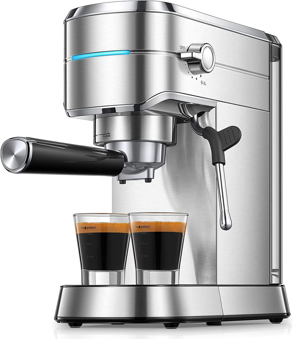 20 Bar Espresso and Cappuccino Maker with Milk Frother Steam Wand H738814