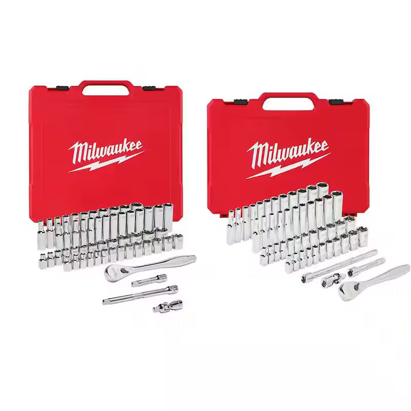 3/8 in. and 1/4 in. Drive SAE/Metric Ratchet and Socket Mechanics Tool Set (106-Piece) R9078