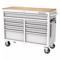 46 in. Gloss White Mobile Workbench Cabinet Y503