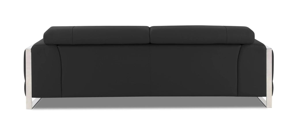 Dark Gray Genuine Italian Leather 3 Pcs Sofa Set D548714