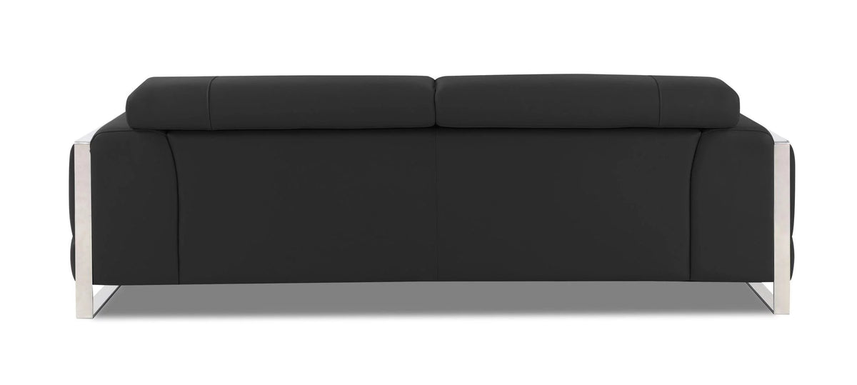 Dark Gray Genuine Italian Leather 3 Pcs Sofa Set D548714
