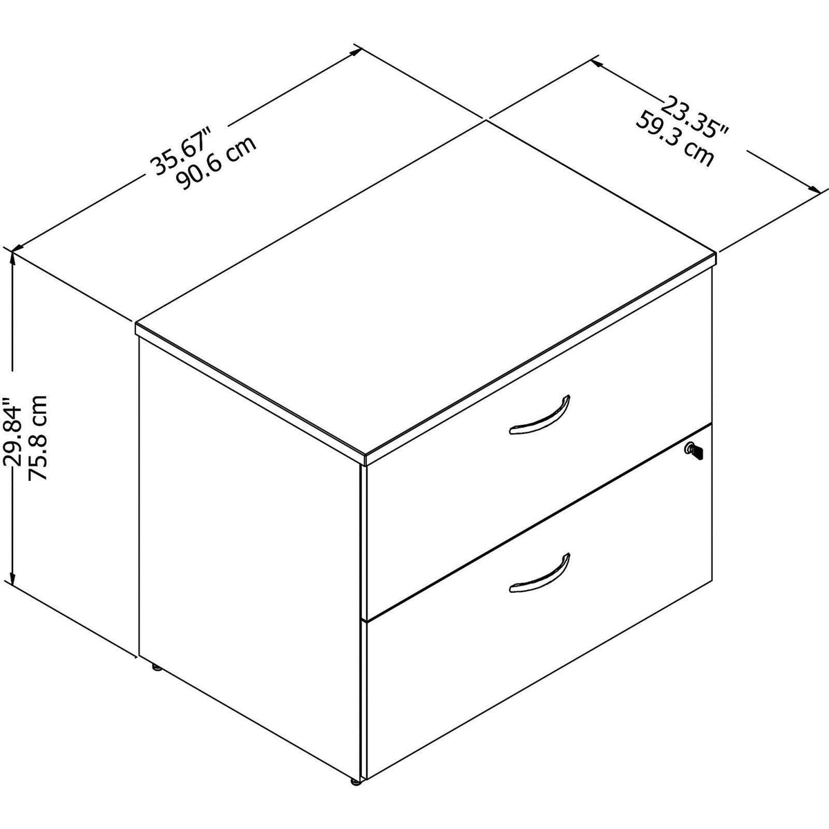 Storm Gray Lateral File Cabinet Q8595