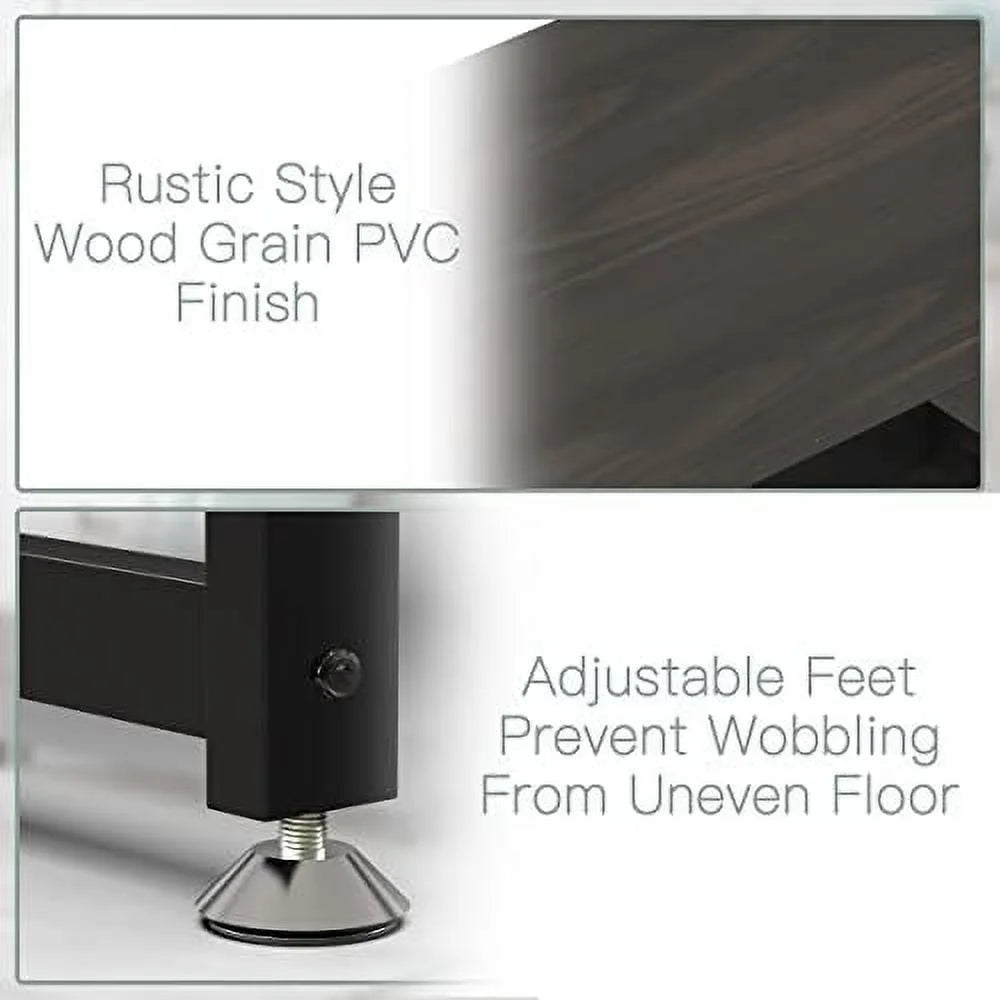 L Shaped Desk 55 inch with Shelves S96108