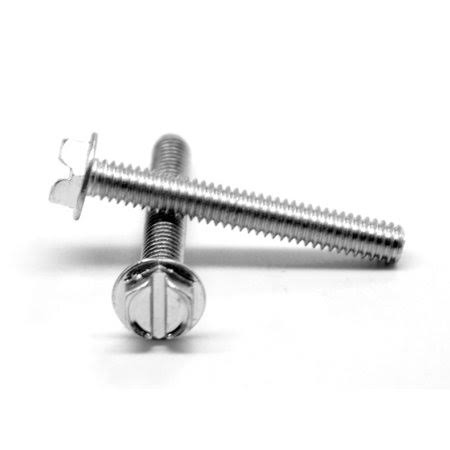 #10-32 x 2 Fine Thread Slotted Hex Washer Head Machine Screw Low Carbon Steel Zinc Plated W689610