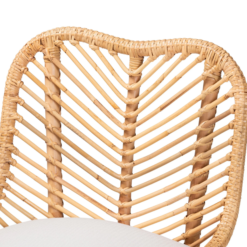 Natural Brown Rattan Dining Chair Q812926