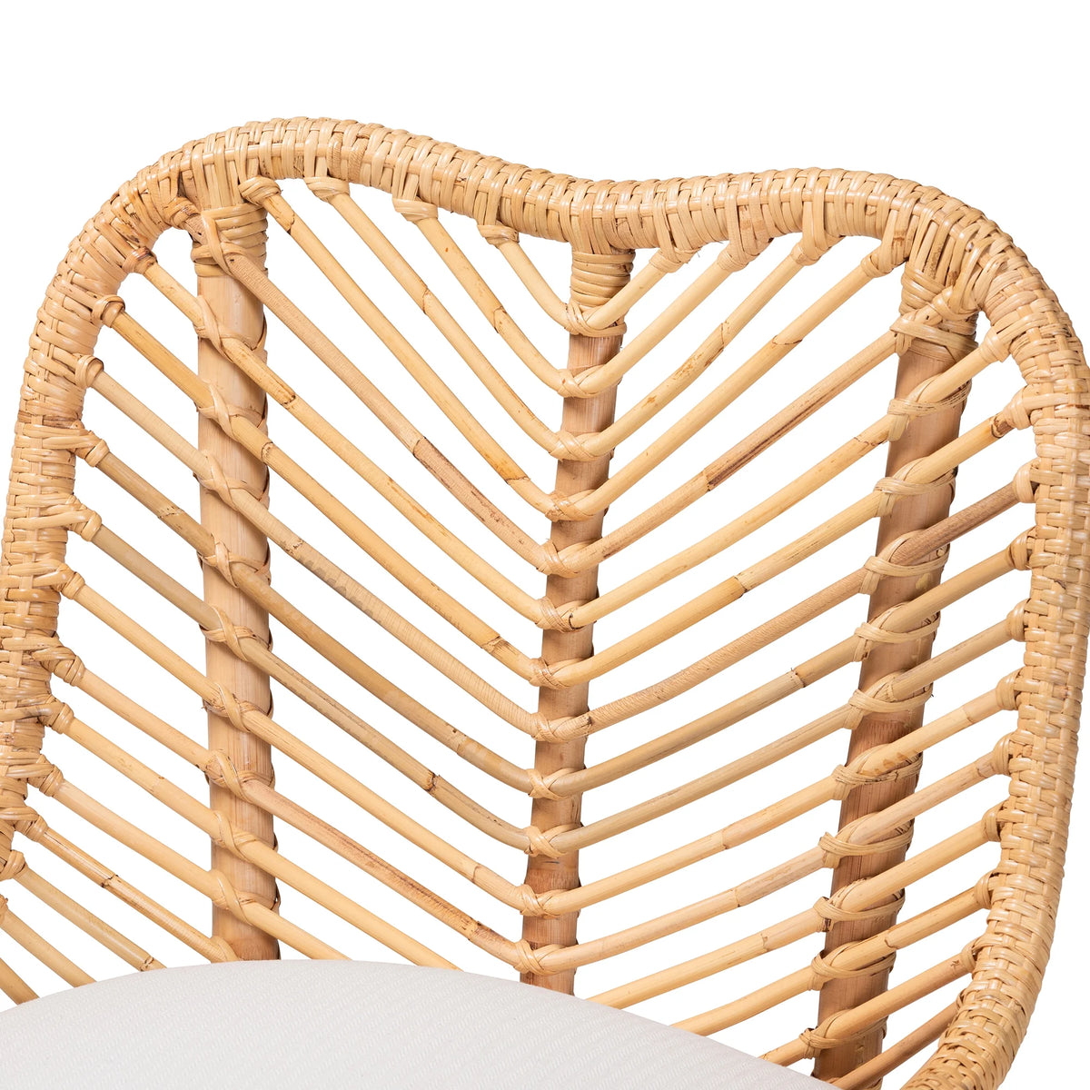 Natural Brown Rattan Dining Chair Q812926