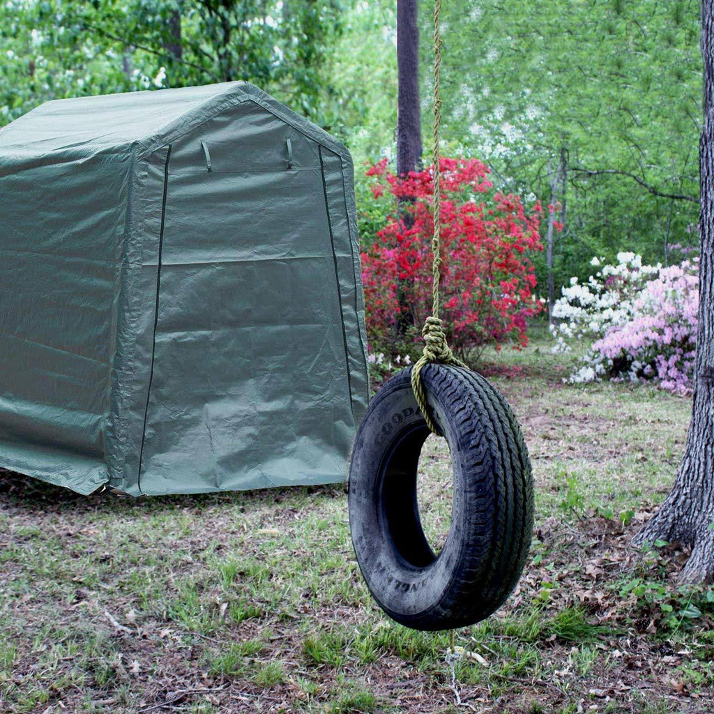 6 x 8 Feet Heavy Duty Grey Outdoor Storage Shelter N1721