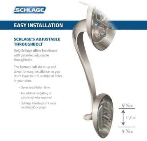 Satin Nickel Front Entry Handle Left-Handed Interior Lever U286887
