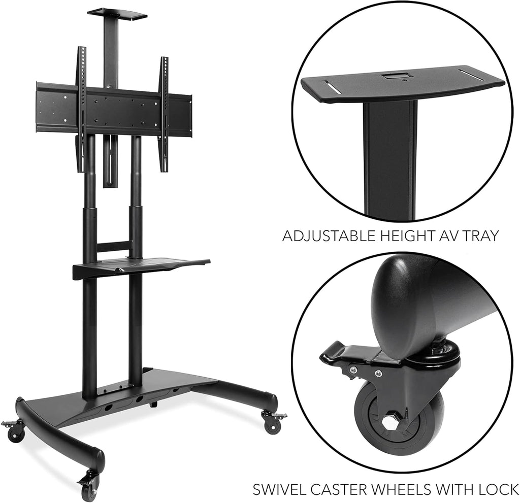 Rolling TV Stand Mobile TV Cart for 55 - 80 TV G269