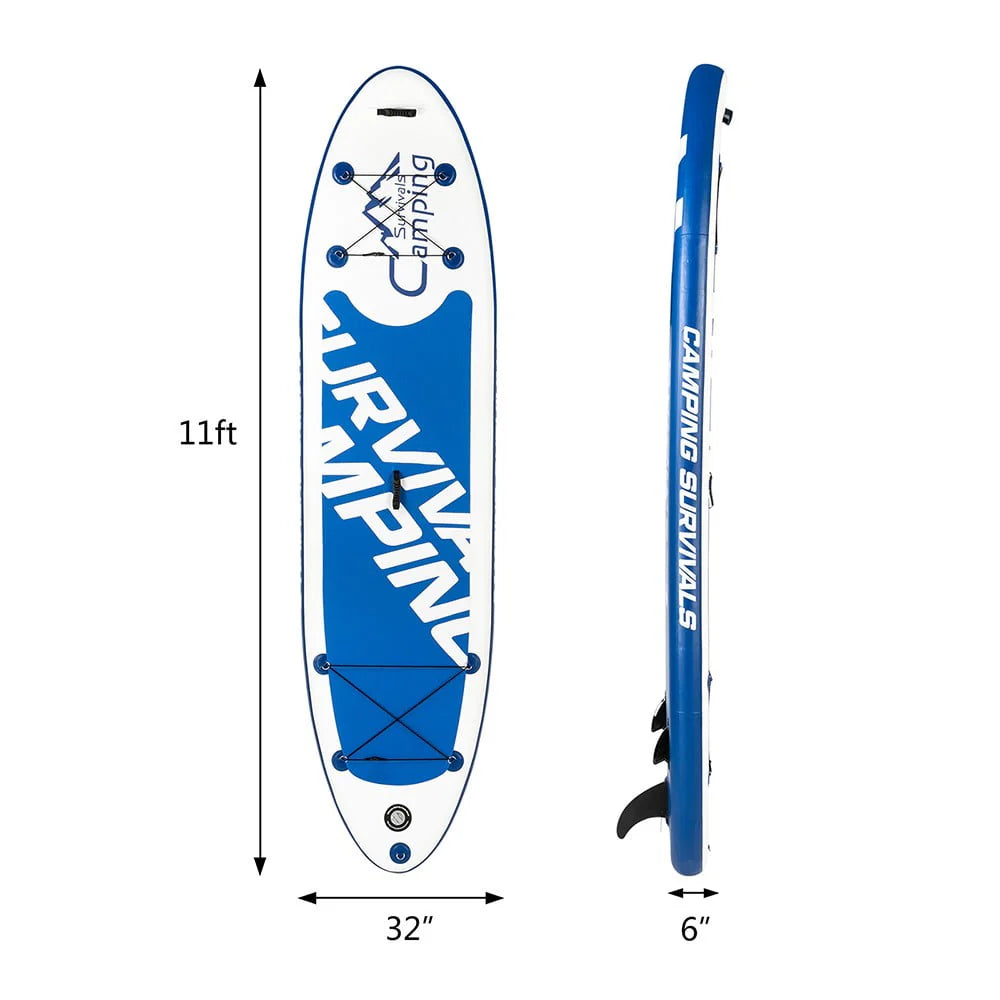 11Ft Inflatable Stand Up Paddle Board with Carrying Bag Q392686