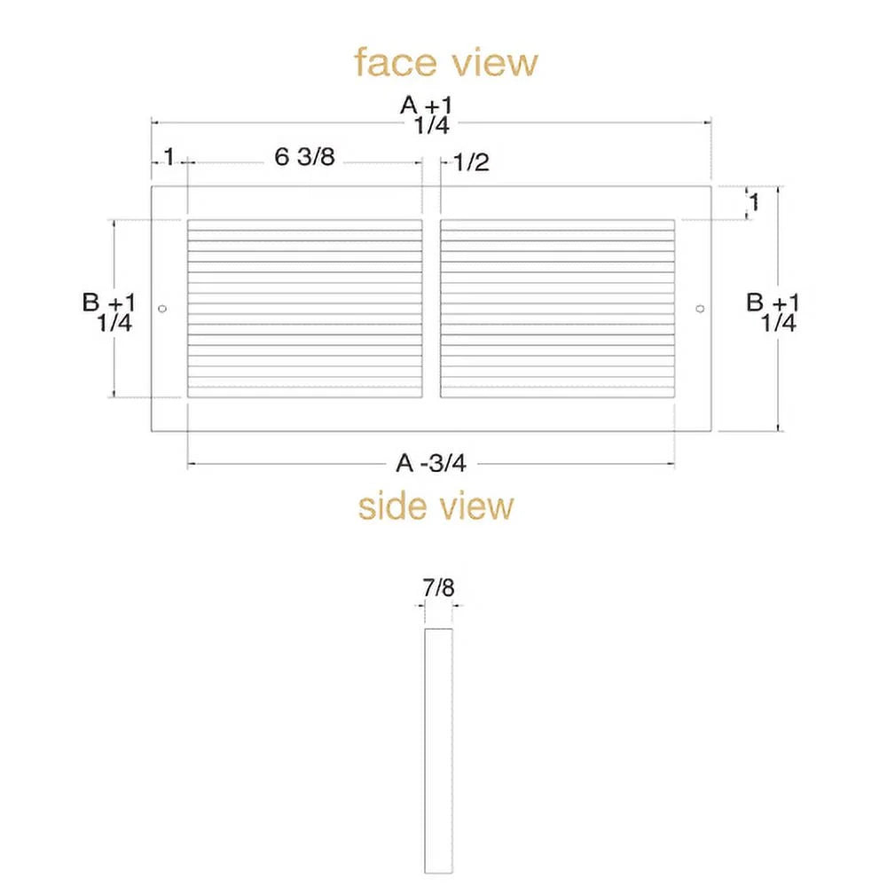 Imperial White Steel Rectangular Baseboard Return Grille G2239