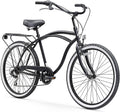 Matte Black 26" 7 Speed Cruiser Bicycle R32075