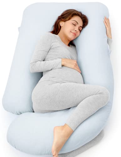 U Shaped Full Body Maternity Pillow with Removable Cover, Grey K913