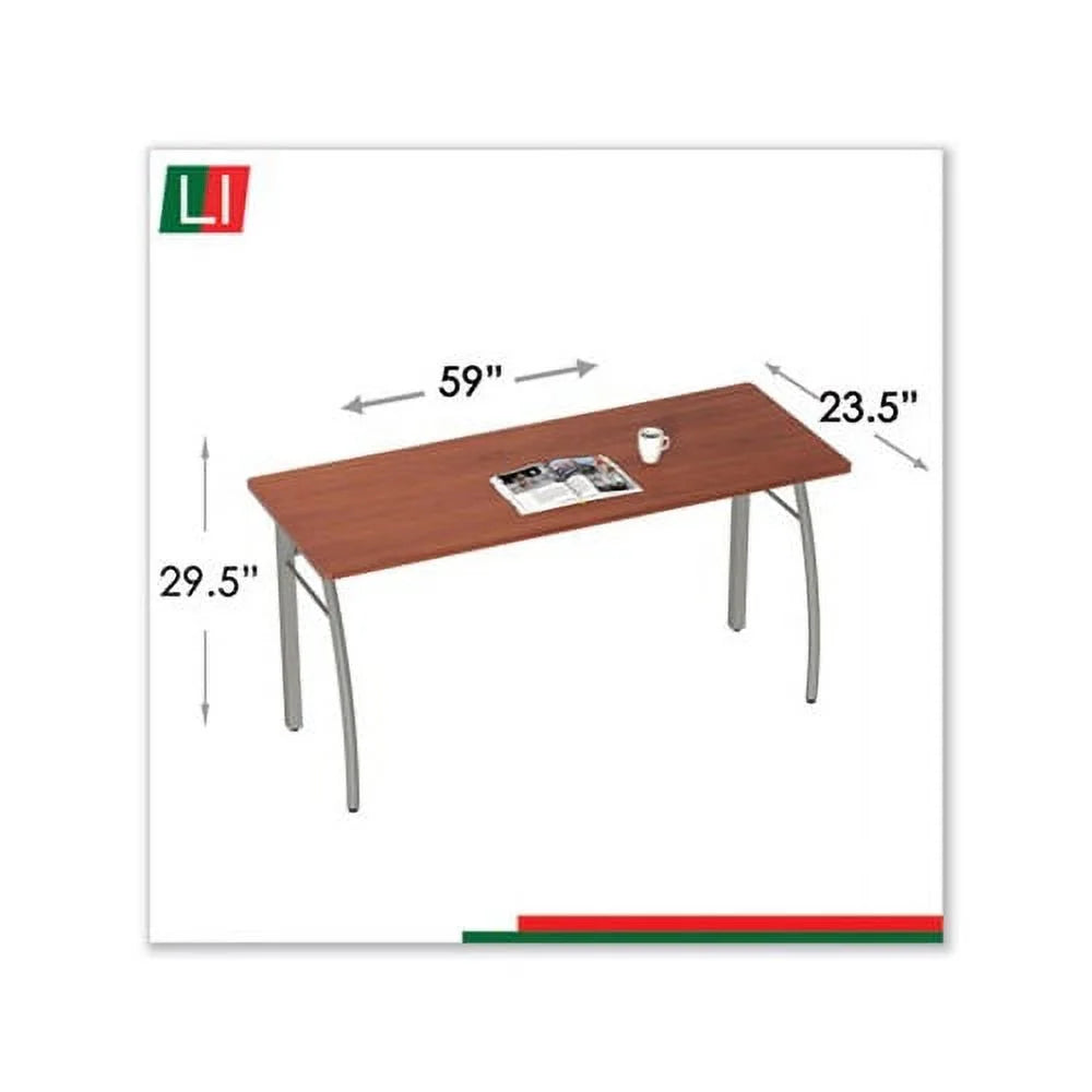 Rectangular Desk 59.13" x 23.63" x 29.5" Cherry R25827