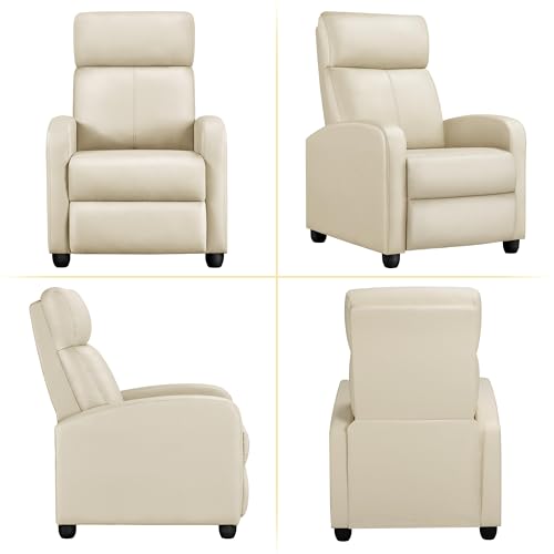 Beige Corduroy Recliner Chair S301