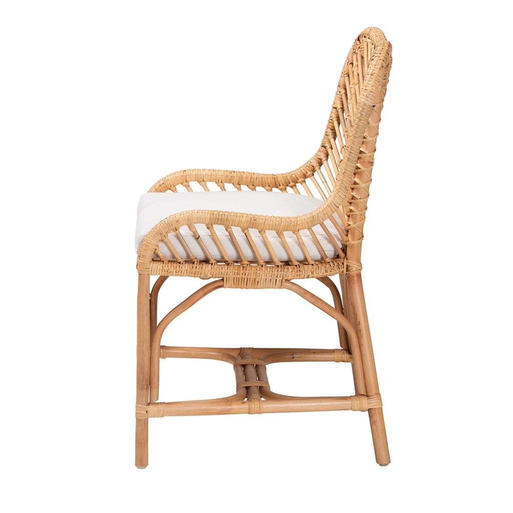 Natural Brown Rattan Dining Chair Q812926
