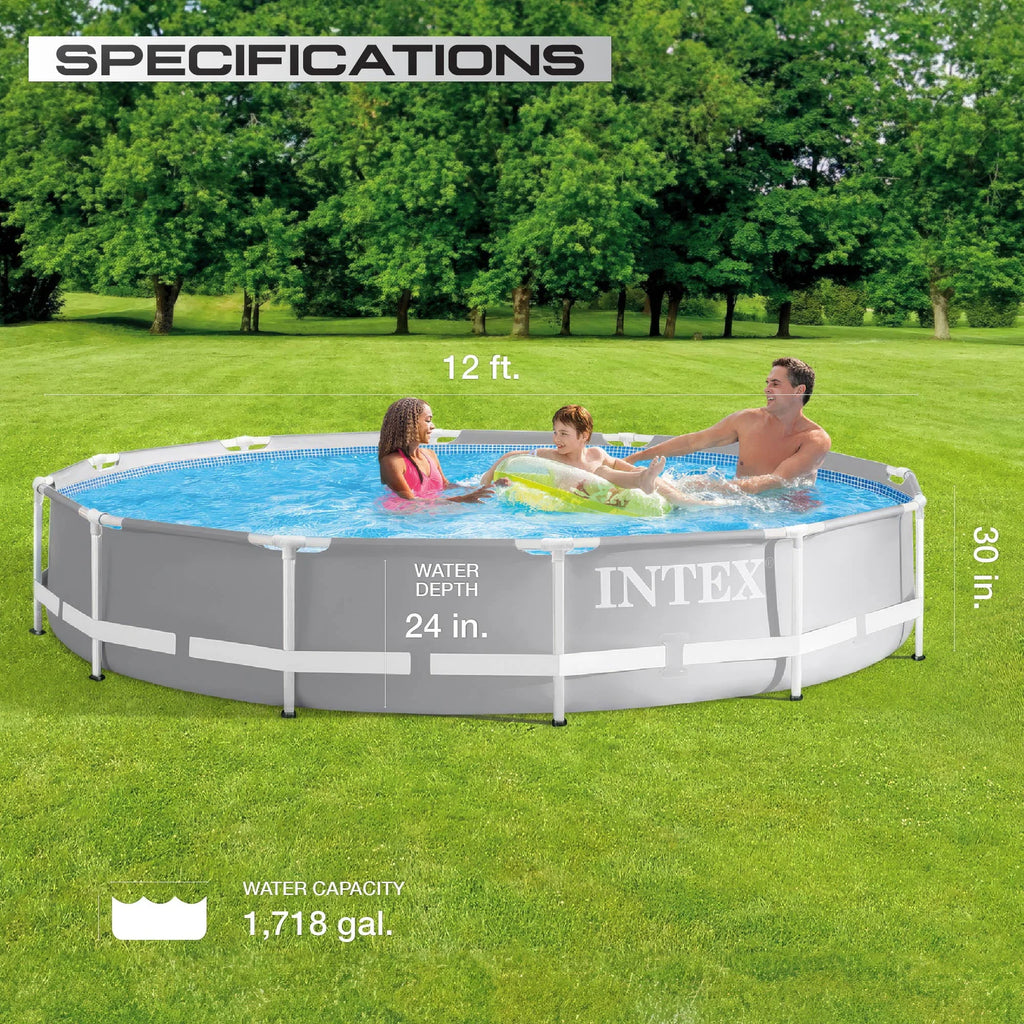 12 ft x 30 in Round Above Ground Swimming Pool C65257