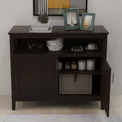 Brown Kitchen Storage Sideboard and Buffet Server Cabinet I2896