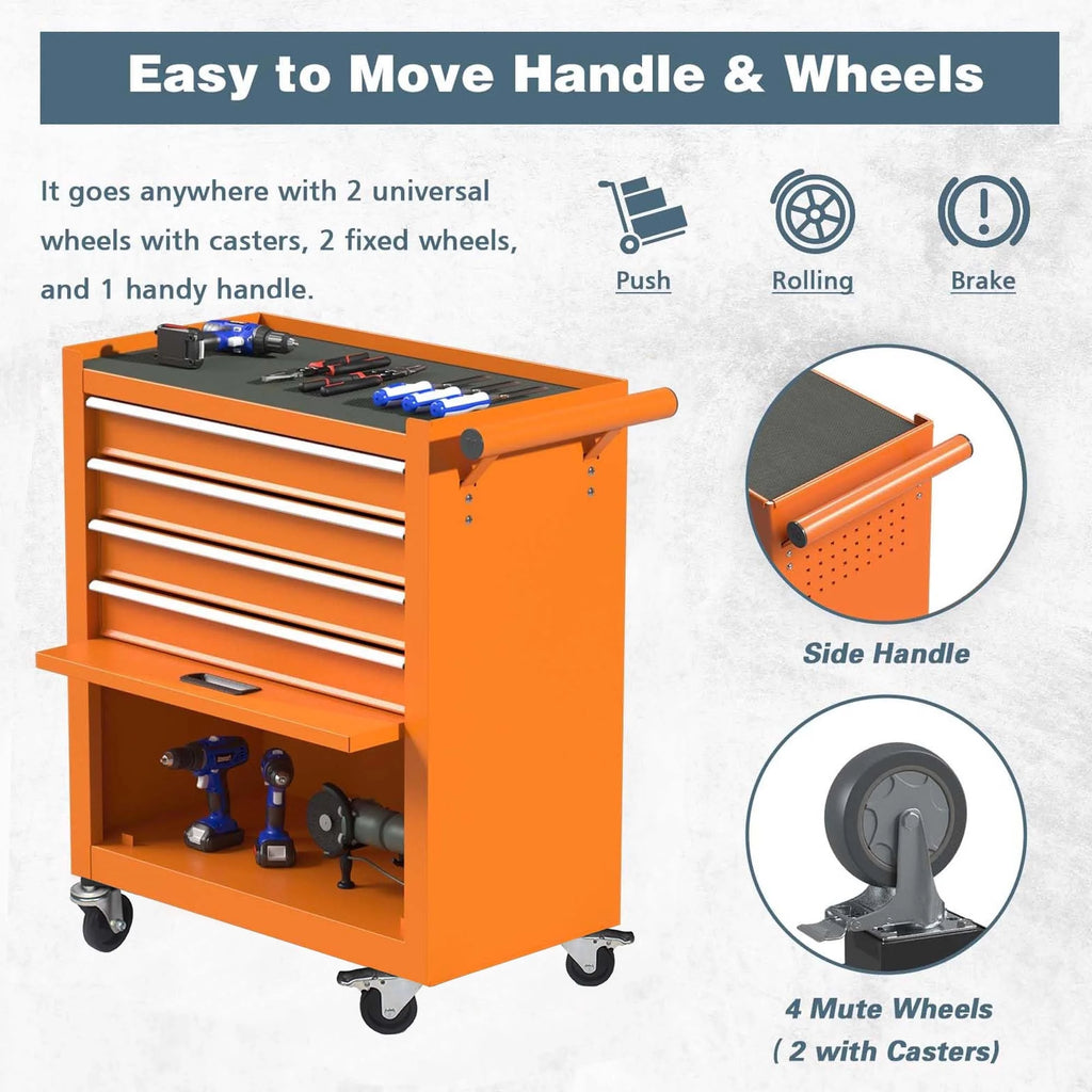 24-in Steel 4-Drawer Rolling Tool Chest F22237