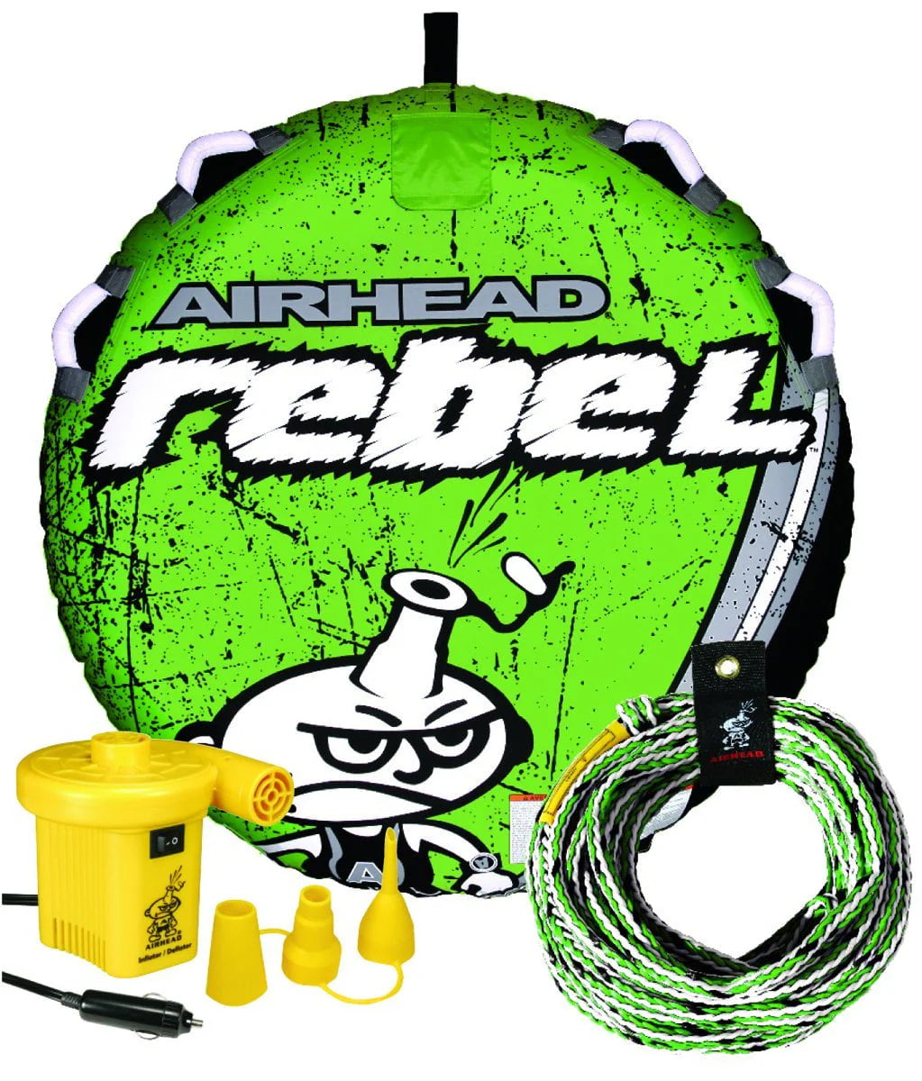 1 Rider Towable Tube with Rope & Pump Y876298