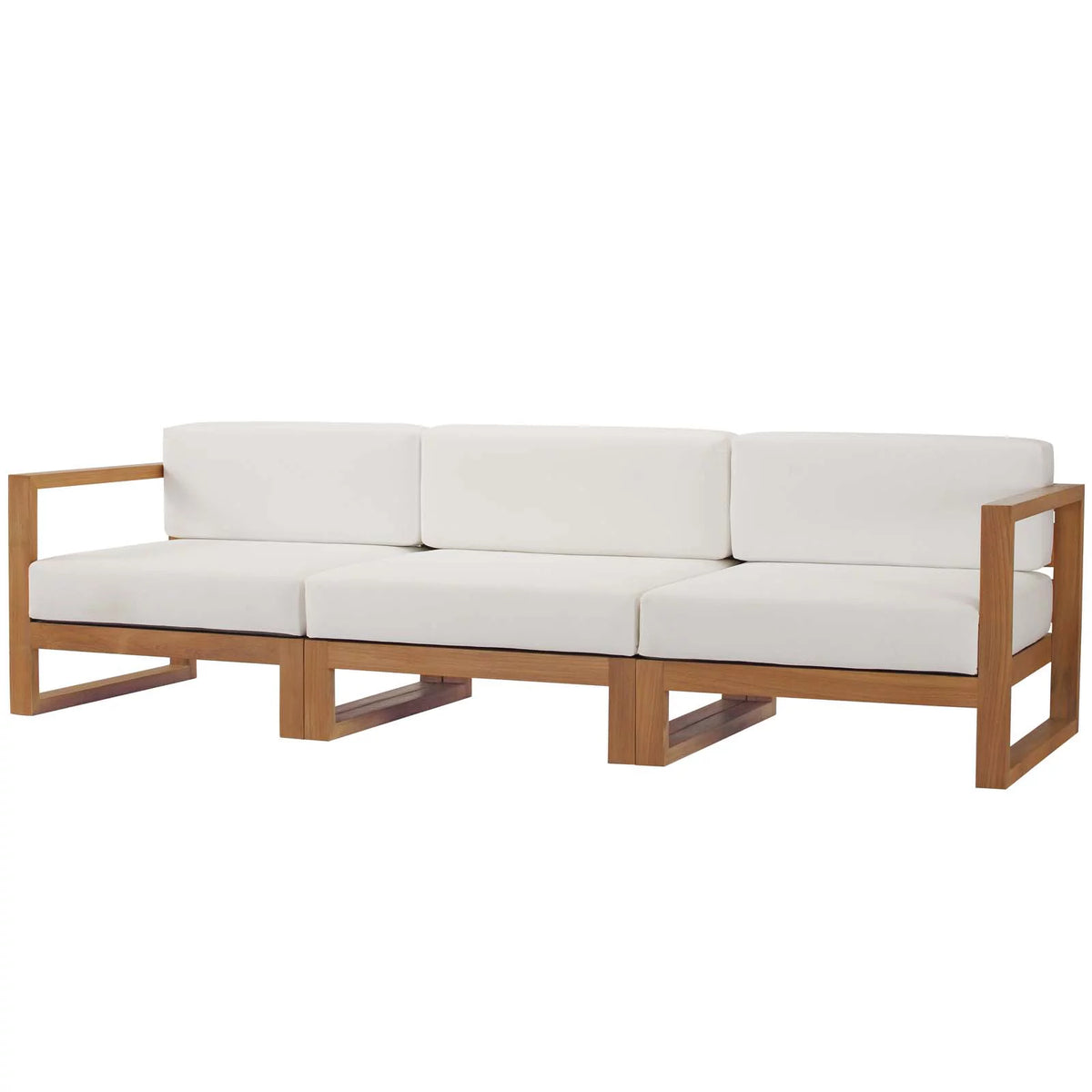Teak Wood 3-Piece Sectional Sofa Set B998