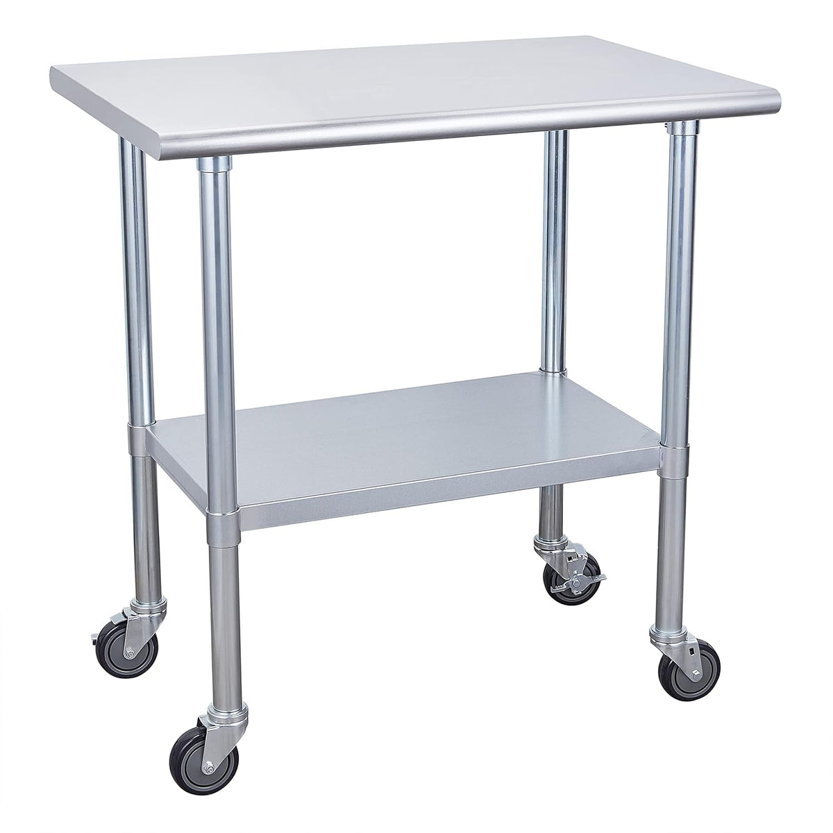 Stainless Steel Table 30 x 48 Inches with Caster Wheels D253273