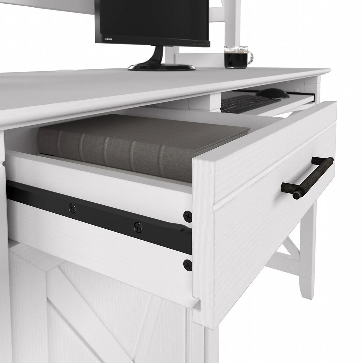Small Computer Desk With Hutch L4505