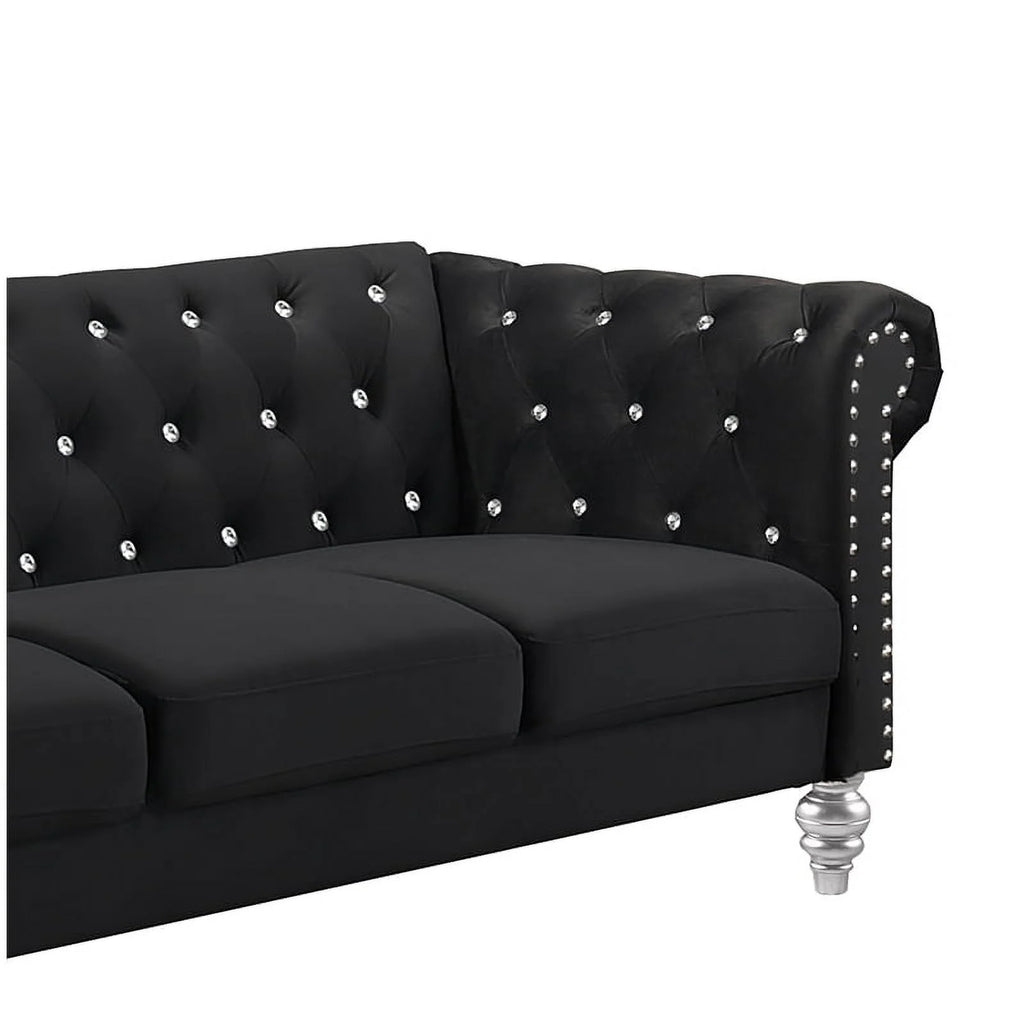Black Velvet Sofa B124484