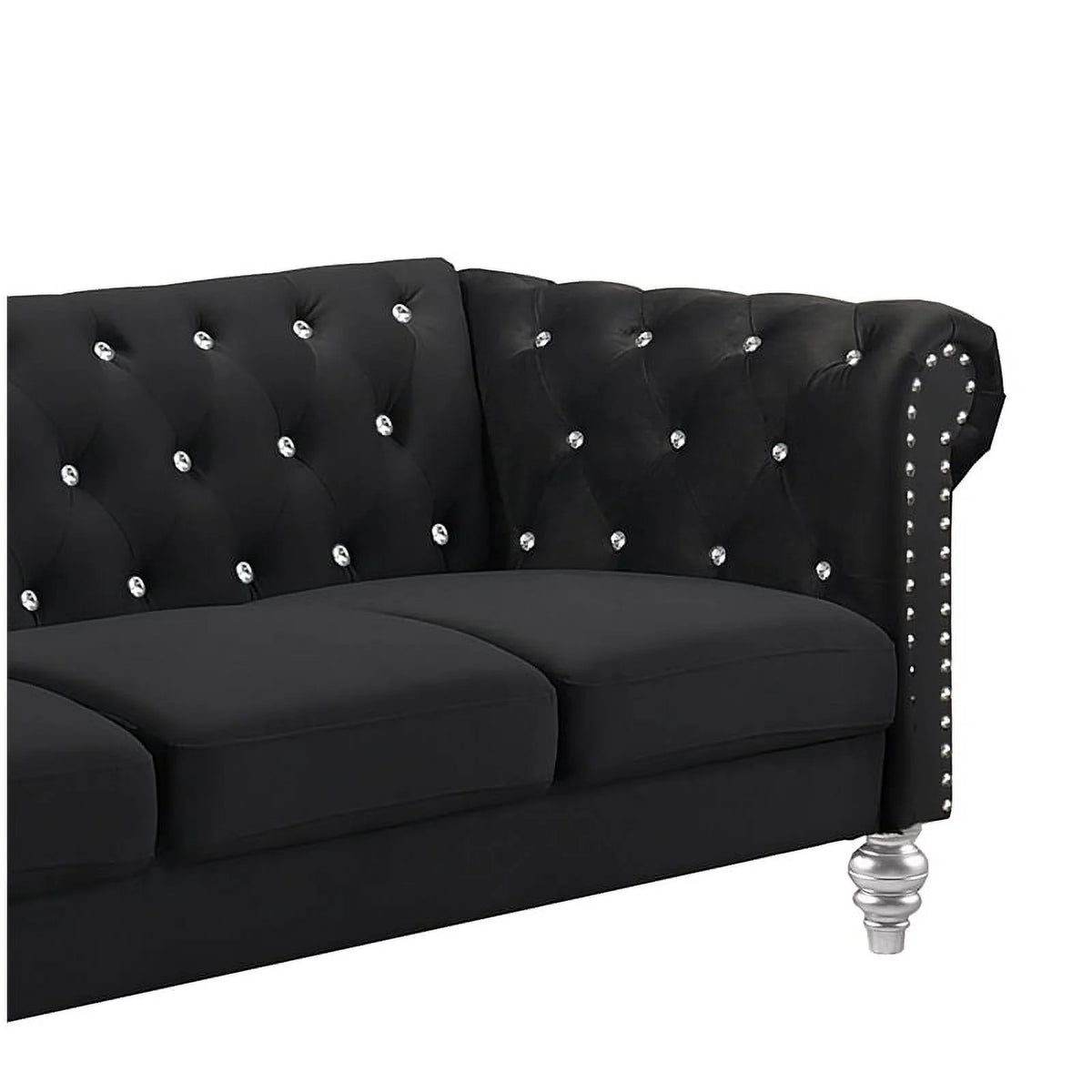 Black Velvet Sofa B124484