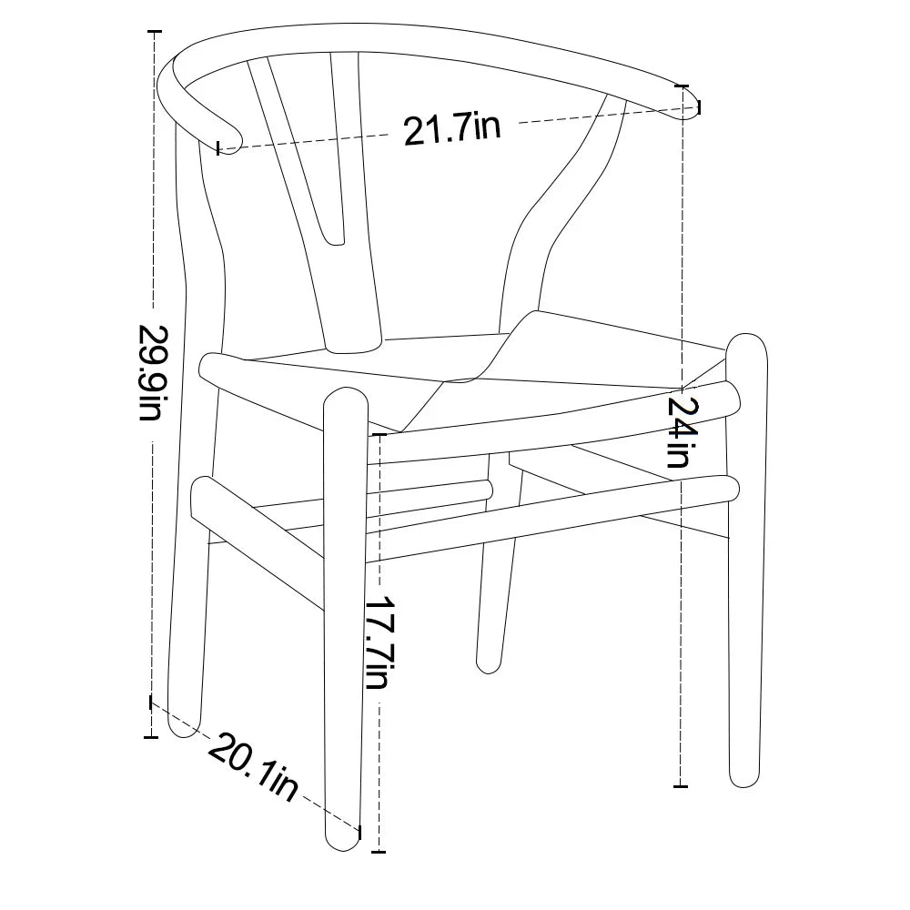 Solid Wood Dining Chair Set of 2 Black J38165