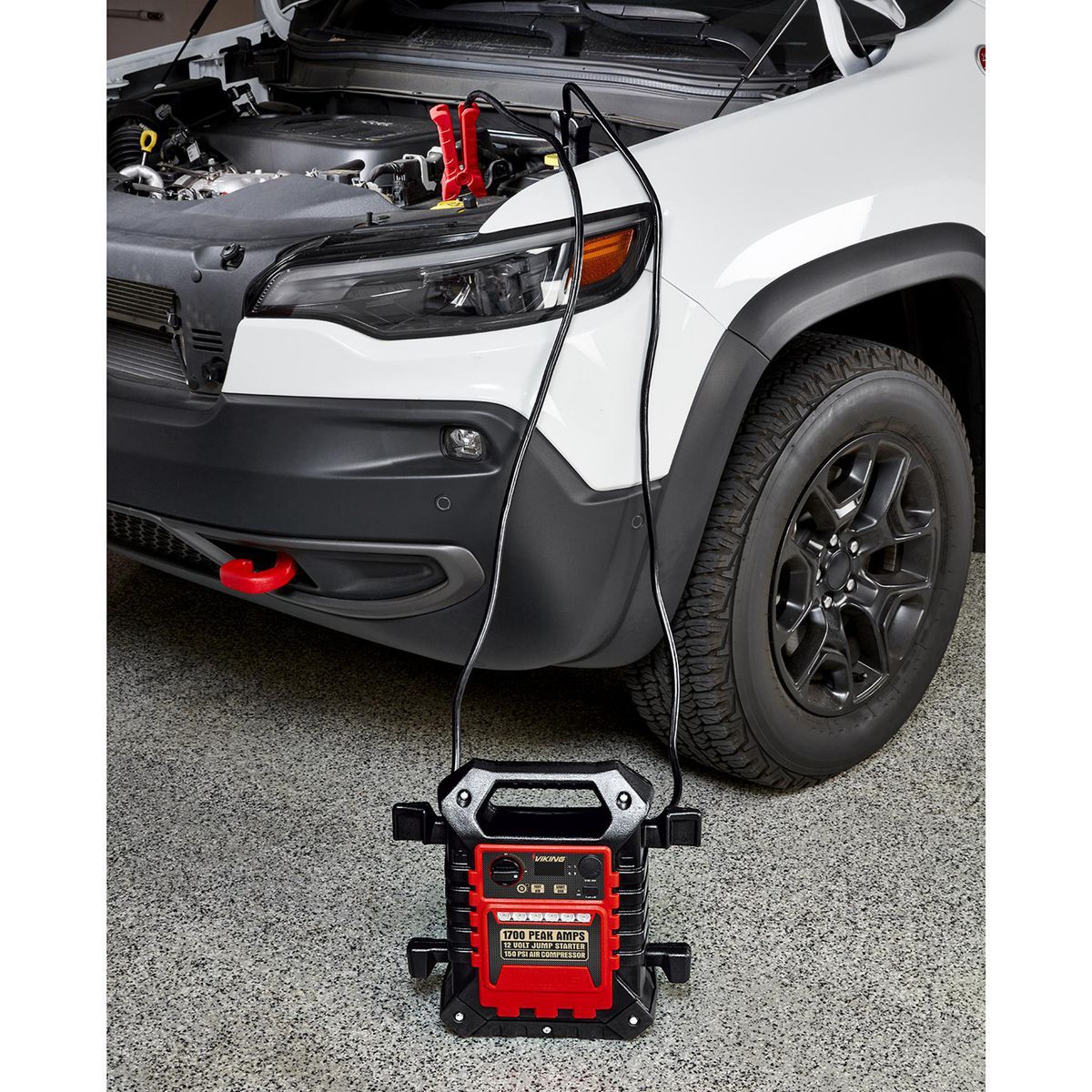 Portable Car Battery Jump Starter and Power Pack with 150 PSI Air Compressor K62926