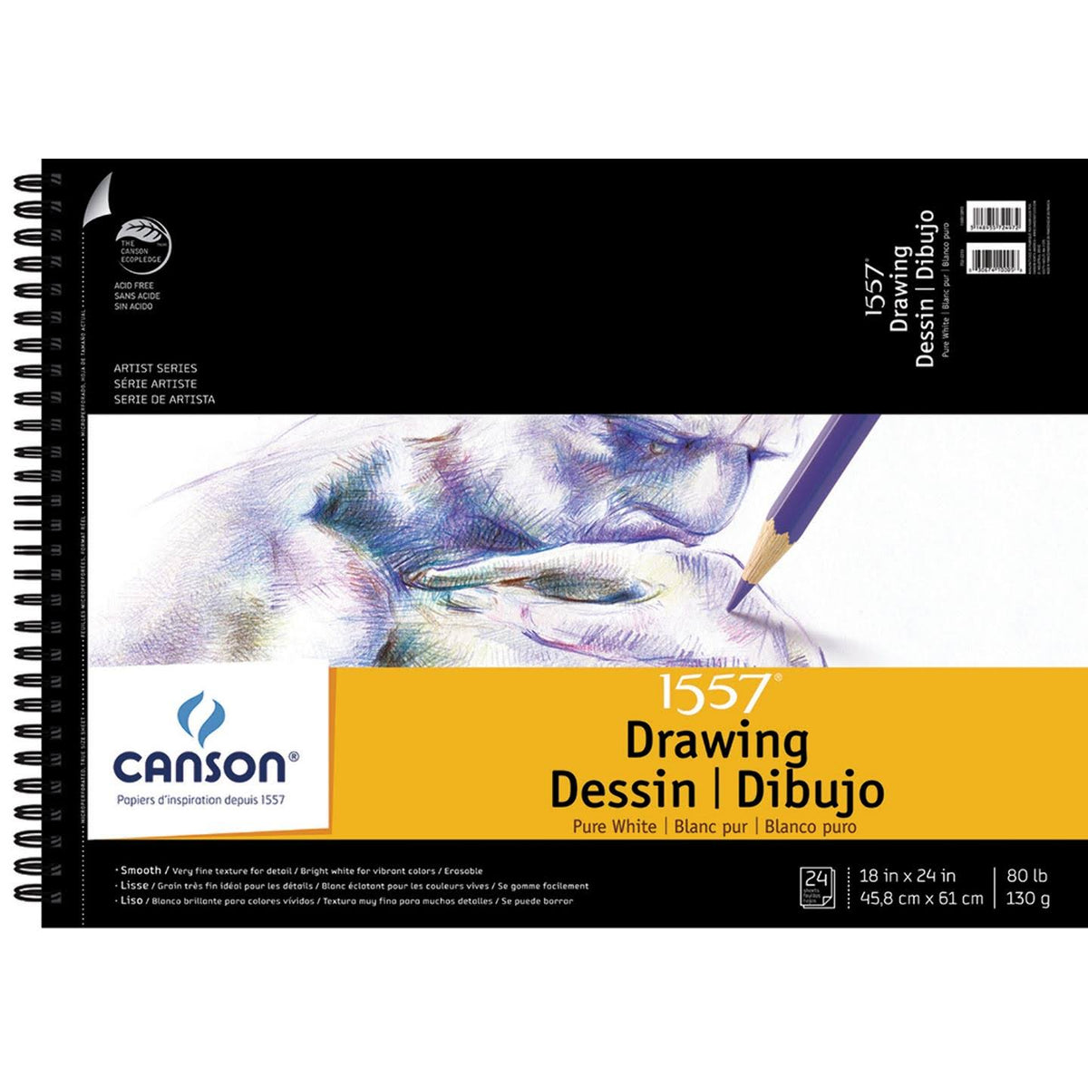 Pure White Drawing Pad 18 x 24 S119617