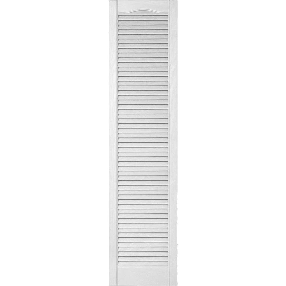 Vinyl Cathedral Top Open Louver Shutters F6200