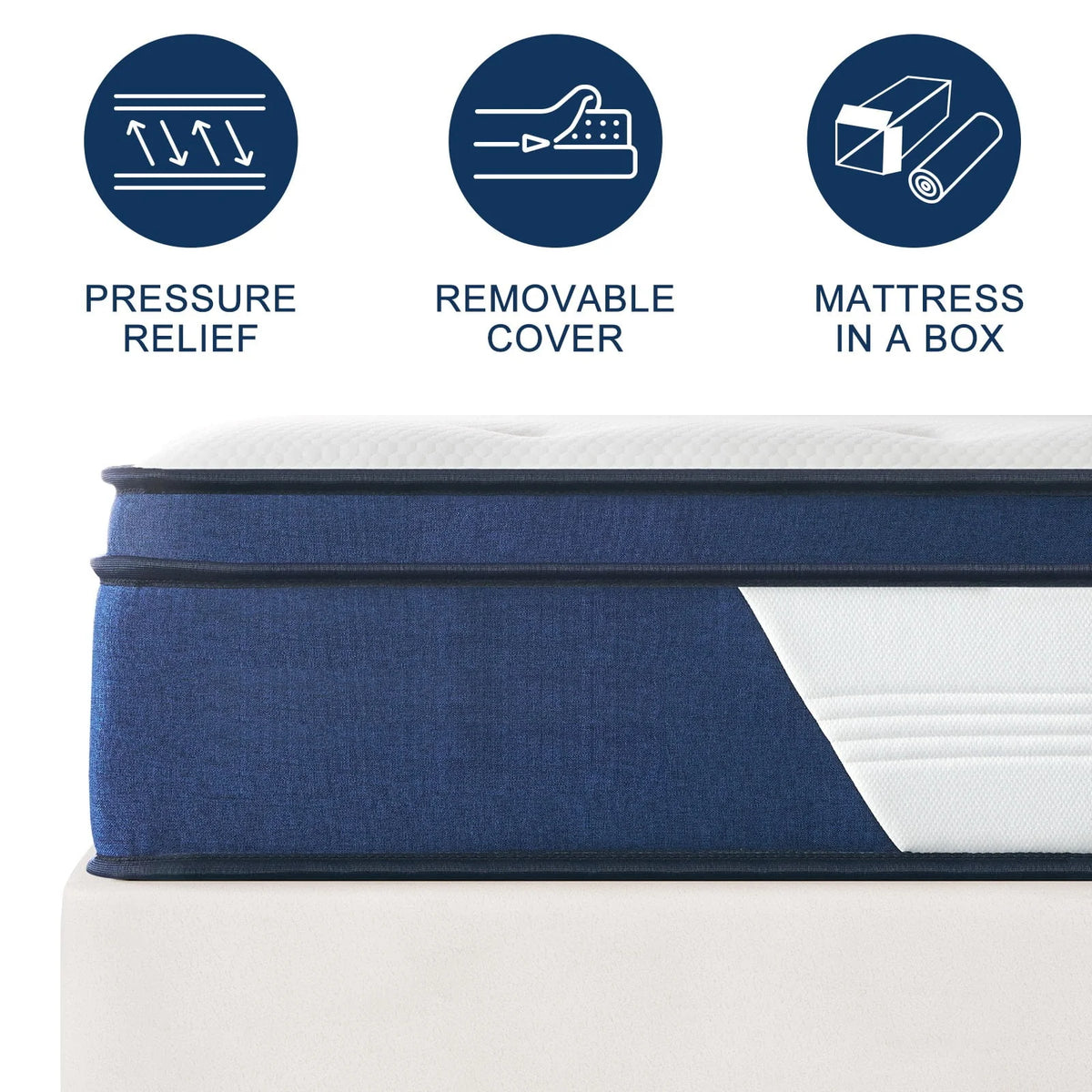 Full Size 12 Innerspring Hybrid Pocket Spring Mattress D5687